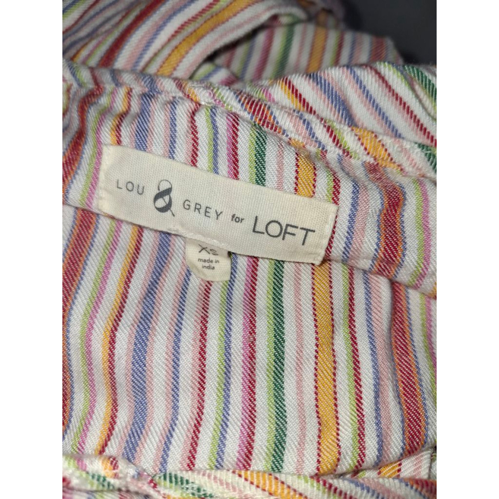 Lou & Grey for LOFT womens Striped Jumpsuit XS Multi-color beach - Picture 5 of 6